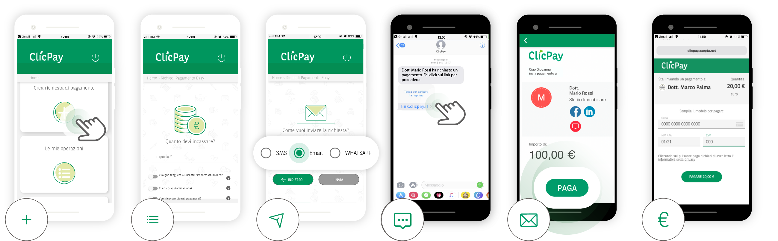 ClicPay: invia richieste di pagamento ai clienti